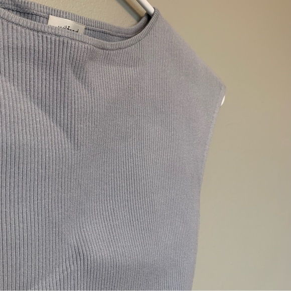 ARITZIA Wilfred Free
Cut-Out Knit Top, Blue - Picture 2 of 4